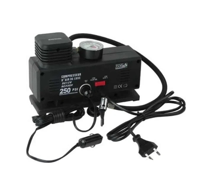 220 Volt-12 Volt 250 Psi Kompresör Lastik Hava Şişirme Oto Pompası Fişli Ve Çakmaklı Yage-843 5256