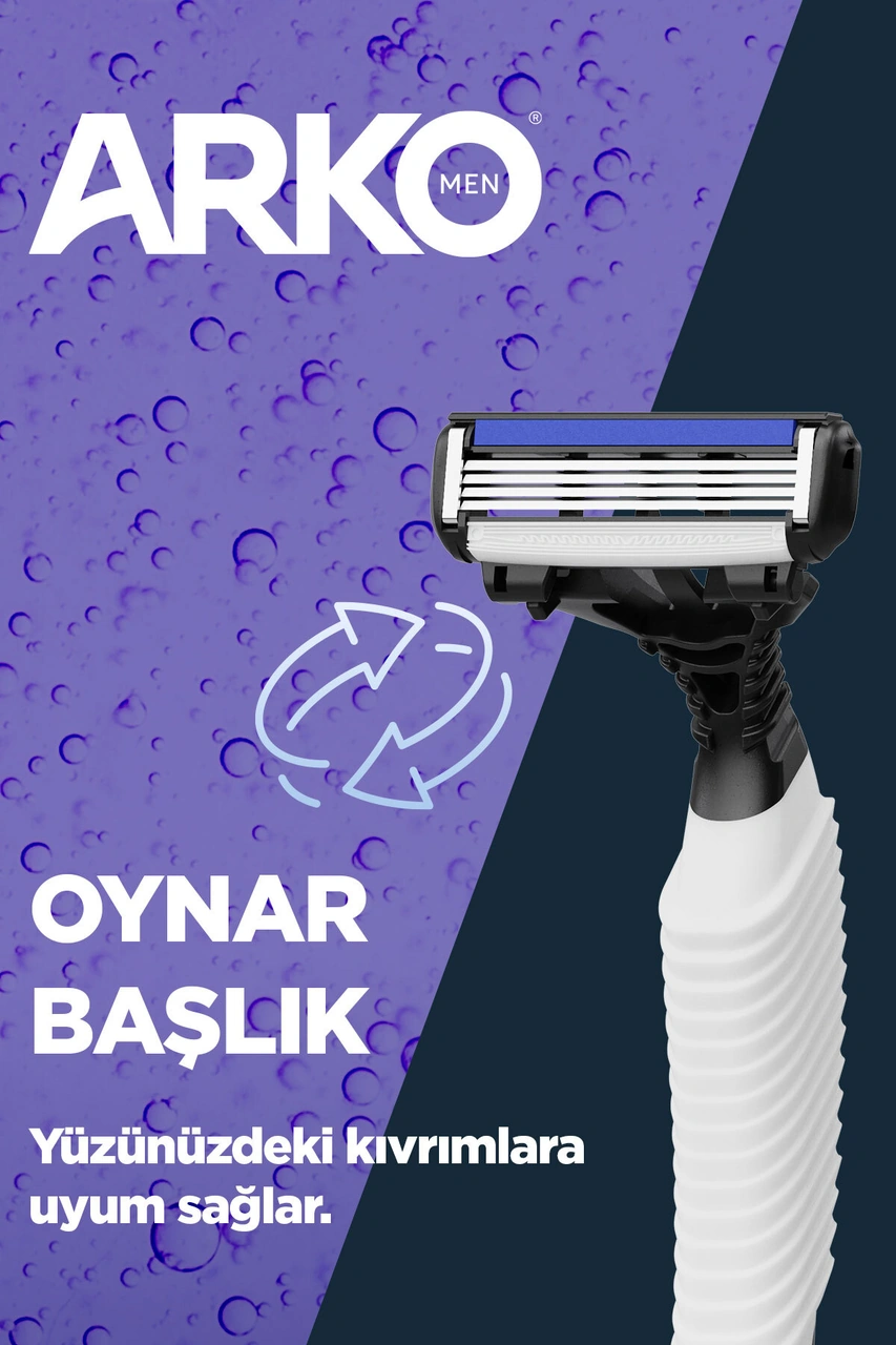 Arko Men Pro4 Dört Bıçaklı Tıraş Bıçağı 3 Adet