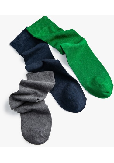 Koton 3'lü Soket Çorap Seti Gri 3wam80308aa 3WAM80308AA031 Gri