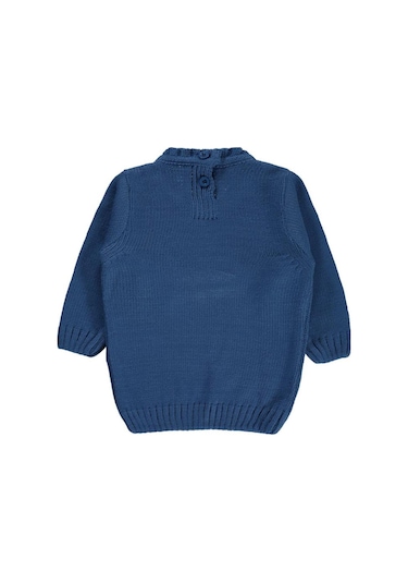 Civil Baby C Nakışlı Düz 6-18 Ay Kazak Mavi