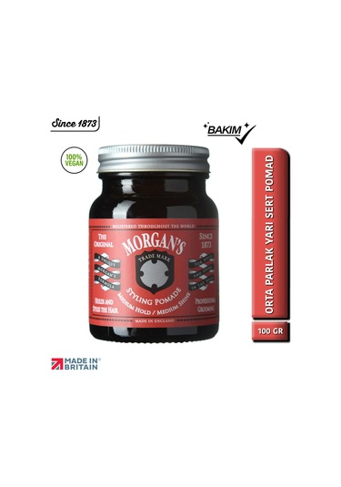Morgan's Pomade Medium Hold & Shine Styling Pomade - Orta Tutucu Parlaklık Veren Pomad 100 G
