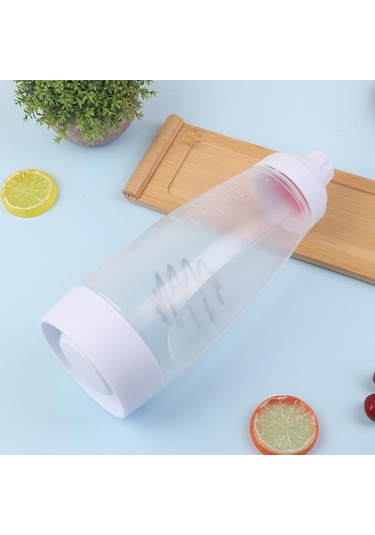 Restoran Pişirme Krepleri, Küçük Kekler, Muffinler, Krepler Ve Daha Fazlası İçin Krep Hamuru Şişesi Savaşçı Mikseri Blender Bilyalı Tel Çırpıcı Beyaz