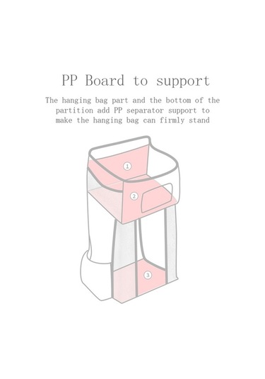 Novahub Bebek Yatağı Asılı Çanta, Gri Beyaz Dalga Desen, Pratik Saklama Çantası Çok Renkli