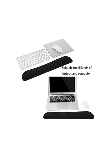 Pazly Bilek Desteği Mouse Pad Ve Klavye Seti - Hafızalı Siyah Bilek Desteği
