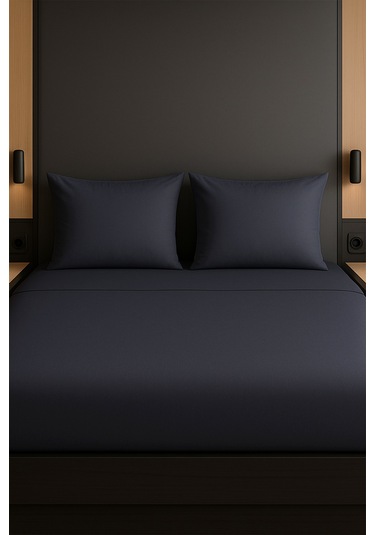 Tek Kişilik Nevresim Takımı Antrasit %100 Pamuk Lacivert