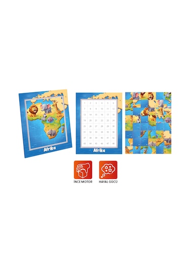 Playever Sticker Puzzle - Dünya, Çıkartmalı Yapboz Etkinlik Kitabı
