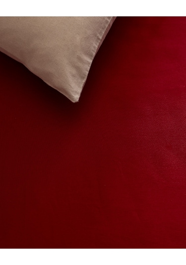 Madame Coco Manon King Size %100 Pamuk Ranforce Lastiksiz Çarşaf - Kırmızı 8684427057667 Kırmızı