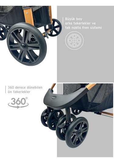Bebegold Travel Sistem Pusetli Çift Yönlü Seyahat Sistem Bebek Arabası