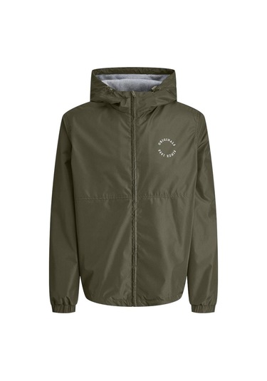 Jack & Jones Jorbıllyburg Light Hood Jacket Kapüşonlu Hafif Suya Dayanıklı Erkek Mont, Günlük Şık Kullanım Yeşil