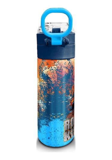 Coral High Kids Turuncu High Wheels Truck Desenli Pipetli Ve Direkt İçim Çelik Termos 500 Ml 31994 Turuncu