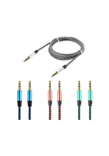 1 Metre Altin Uçlu Stero Stero Aux Ses Kablosu Üst Kalite