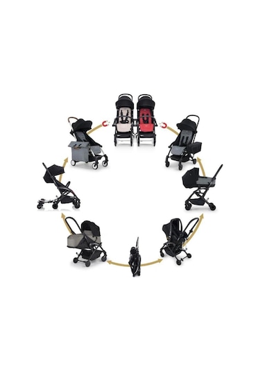 Connect 3 Bebek Arabası Black-black Travel Set Citi-2 Grey
