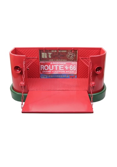 Vintage Eskitme Metal Kamyonet Kasası Raf 70cm