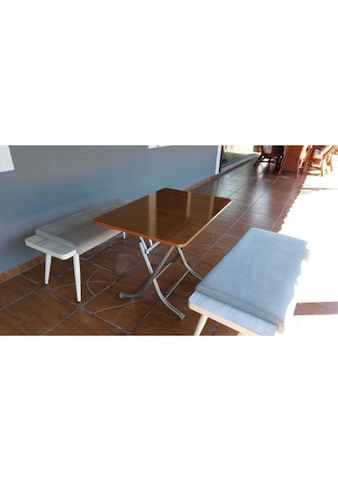 Dekoratif Katlanır Masa Bahçe Ve Çalışma Masası 60 90 Ceviz