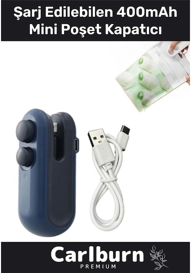 Özel Üretim Isınmaya Gerek Duymayan Kapama Kesme İşlevli 400mah Şarj Edilebilir Mini Poşet Kapatıcı