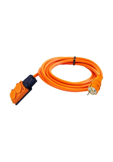 3x1,5 Pur Kablo 1mt + 2'li Kauçuk Grup Priz + Fiş Monofaze 1 M