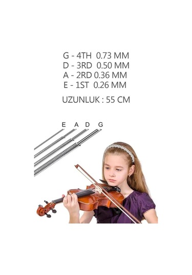 Maxword Mvs-140 Profesyonel Keman Teli 1 Takım