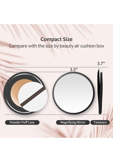 20x Büyüteçli Makyaj Aynası Seti 3,5 İnç Cep Vantuzlu İçinde Diğer