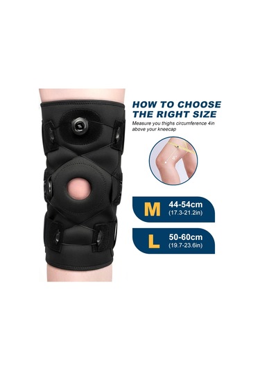 Conventions1 Patella Jel Pedli Ve Yan Stabilizatörlü İnce Dizlik Siyah