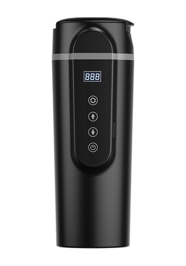 Sones Suıtu Hq-3900 24v/12v Araba/kamyon Isıtmalı Kahve Kupa Akıllı Kupa, Özellik: Küçük Ekran Siyah