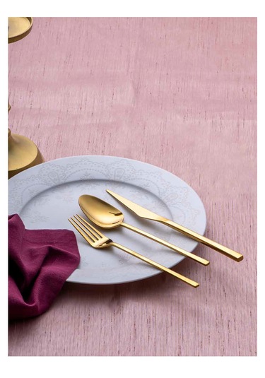 Emsan Alba Gold 36 Parça 6 Kişilik Çatal Kaşık Bıçak Seti Altın
