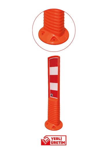 22066 Ub R Esnek Yön Ayırıcı Delinatör 75 Cm Reflektörlü Trafik Güvenlik Ekipmanı