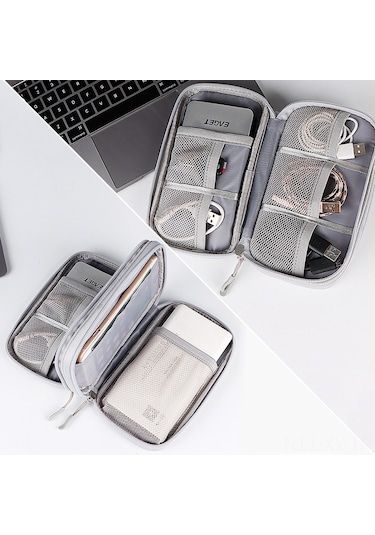 Shineyee Mavi Küçük Switch Depolama Çantası - Dayanıklı Kumaş, Şık Tek Renk, Gerekli Aksesuarları Güvenle Taşıma