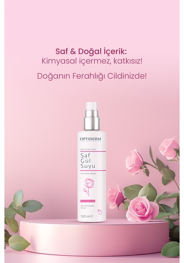 Optiderm Gül Suyu Gözenek Sıkılaştırıcı Aydınlatıcı Ve Arındırıcı