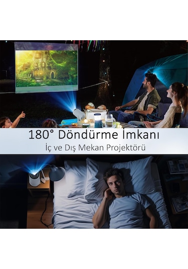 Npo NP315Plus 4K Android11 BT 5.0 200 Ansı Lümen Taşınabilir Akıllı Led Projeksiyon