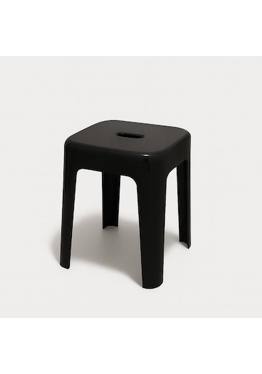 Saban Tabure Sağlam Plastik Kırılmaya Dayanıklı Bahçe, Balkon ,banyo Siyah