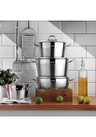 Schafer Vals 8 Parça Çelik Tencere Seti