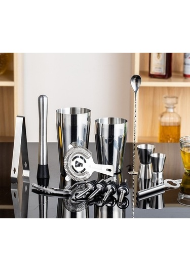 Maoyaya Lichen Paslanmaz Çelik Barmen Seti, Boston Shaker Çalkalayıcı