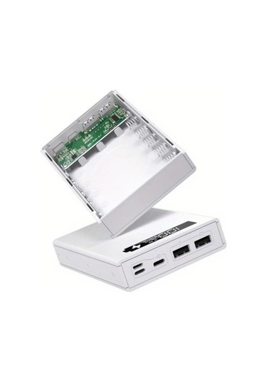 Honeybeeshop Beyaz Cx5 Kablosuz Sarj Ozellikli 5 Bolmeli Cikarilabilir 18650 Pil Kutusu Dıy Tasinabilir Power Bank Seti