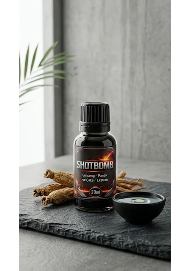 Shotbomb Ginseng Panax Çakşır Ekstratı Aktif Yaşam Takviyesi ''4x20ml''