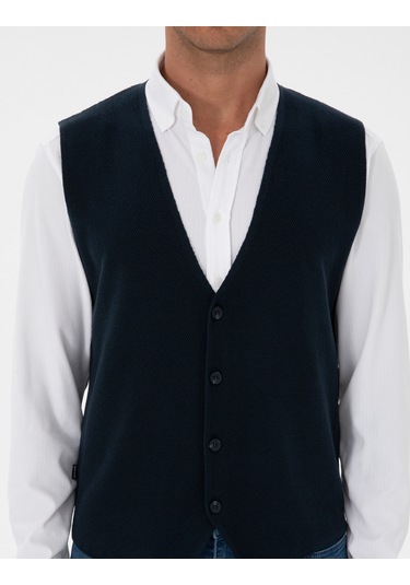 Pierre Cardin Erkek Lacivert Yelek Triko 50317313-vr033 Lacivert