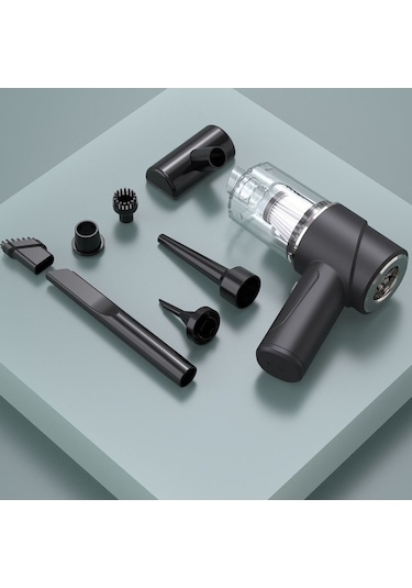 Yifomall Kablosuz Araç Vakumu - Güçlü Emiş, Üfleme Ve Şarjlı Tip-c Şarj Ünitesi İle 3 Nozullu