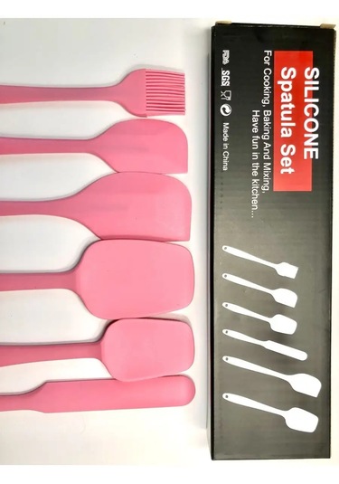 Ale-alena Pembe 6 Parçalı Silikon Mutfak Aletleri Seti 137864064 Pembe