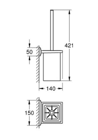 Grohe Allure Brilliant Tuvalet Fırçalığı - 40900000 Gümüş