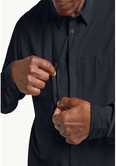 Jack Wolfskin Sierra Canyon Ls M Erkek Gömlek-29676 Lacivert