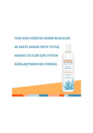Cantu Weightless Orta Tutuşlu Bukle Belirginleştirici Jel -kıvırcık, Dalgalı Saçlar 295ml