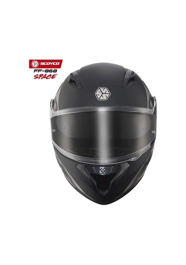 Scoyco FF-868 Azrael Güneş Vizörlü Çene Açılır Kask Gri - Mat Siyah