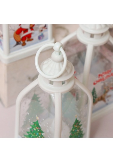 Vkemall Noel İçin Led Kule Şeklinde Işıklı Dekoratif Aydınlatma - Santa Claus Desenli Ev Dekoru Lambası