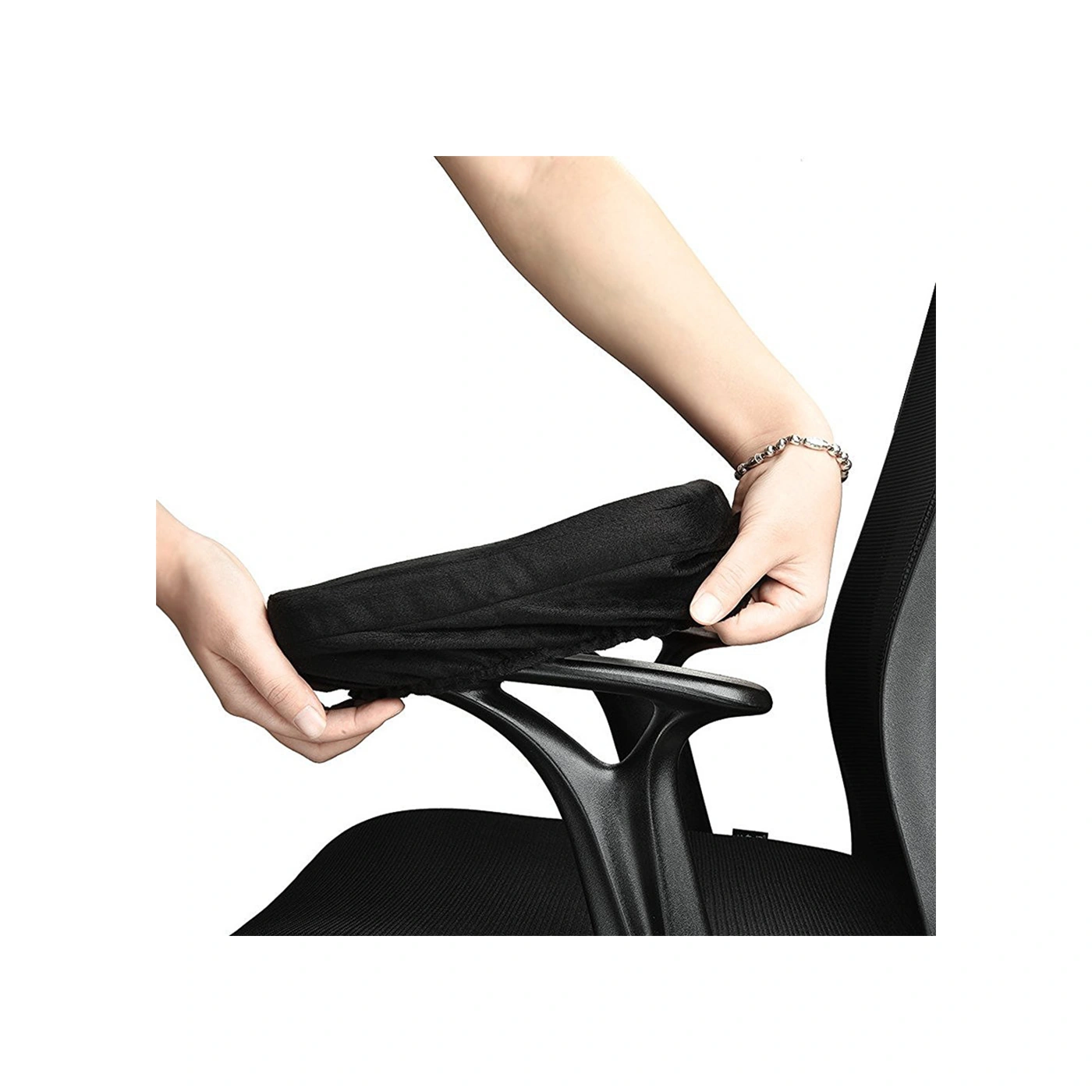 Youmex Bantlı Yüksek Kaliteli Memory Foam Koltuk Kol Dayama Yastığı - Yorgunluğu Alleviate, Yıkama Kolay, Ergonomik Tasarım - Bordo, Tekli Paket