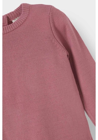 Defacto Kız Bebek Bisiklet Yaka Triko Kazak X8187a225aubr82 Bordo