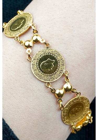 22 Ayar Altın Arası Toplu Altılı Çeyrek Dizme Bileklik