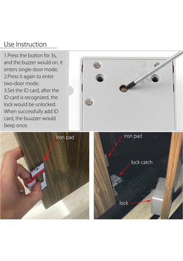 Moly Akıllı Gizli Kilit: Çekmece Dolap İçin Tespitli, Deliksiz, Elektronik Kilit - Beyaz, Aa Pil Dahil Değil , Mavi Kartlı Diğer