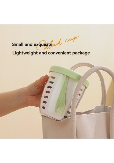 Yaozixa Taşınabilir Meyveli Yoğurt Kasesi - Pratik Kahvaltı Ve Hafif Öğün İçin Kapaklı Yeşil