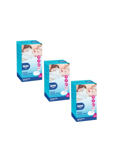 Wee Baby 132 Klasik Göğüs Pedi 3 x 40'lı