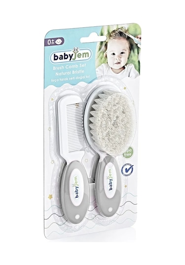 Babyjem 519 Doğal Kıl Fırça Tarak Seti