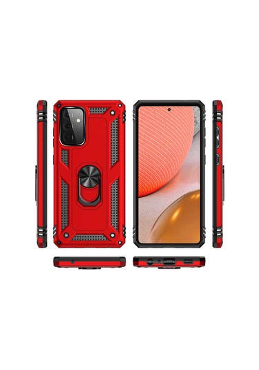 Zore Galaxy Uyumlu A72 Kılıf Msra Vega Kapak - Kırmızı Kırmızı